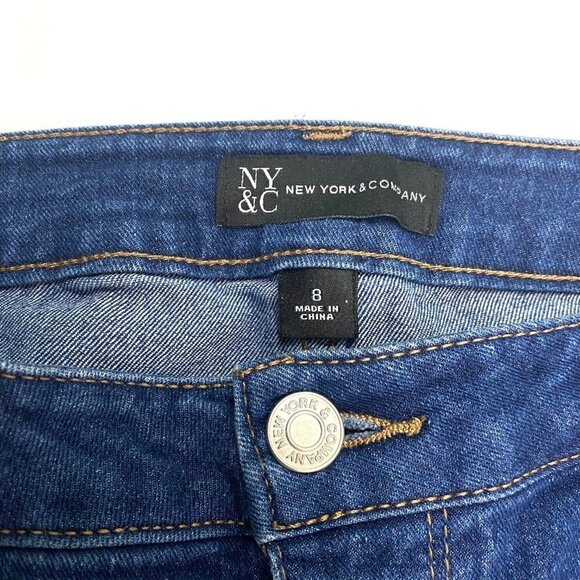 New York & Company Bootcut Women's size 8 Dark Wash Blue Denim Jeans - Picture 3 of 4